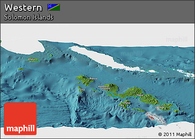 Satellite Panoramic Map of Western, single color outside
