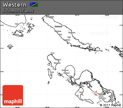 Blank Simple Map of Western