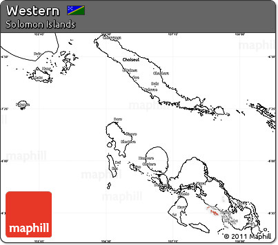 Blank Simple Map of Western
