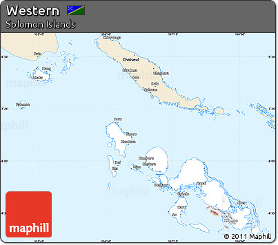 Classic Style Simple Map of Western