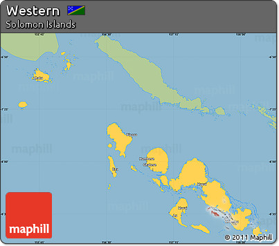 Savanna Style Simple Map of Western, single color outside