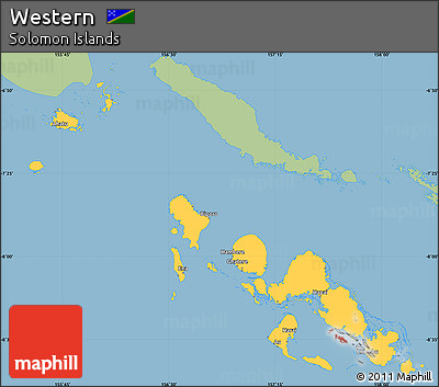 Savanna Style Simple Map of Western, single color outside