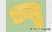 Savanna Style 3D Map of Bakool, single color outside