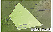 Physical 3D Map of Rab Dhuure, darken