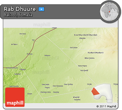 Physical 3D Map of Rab Dhuure