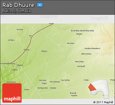 Physical 3D Map of Rab Dhuure