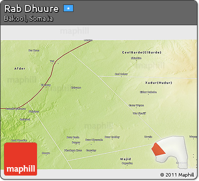 Physical 3D Map of Rab Dhuure