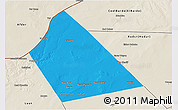 Political 3D Map of Rab Dhuure, shaded relief outside