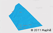 Political 3D Map of Rab Dhuure, single color outside