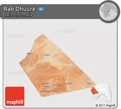 Satellite 3D Map of Rab Dhuure, cropped outside