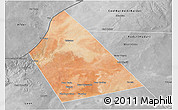 Satellite 3D Map of Rab Dhuure, desaturated