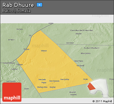 Savanna Style 3D Map of Rab Dhuure
