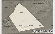 Shaded Relief 3D Map of Rab Dhuure, darken