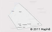Silver Style 3D Map of Rab Dhuure, single color outside