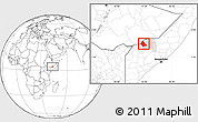 Blank Location Map of Rab Dhuure, highlighted parent region