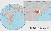 Gray Location Map of Rab Dhuure, highlighted parent region