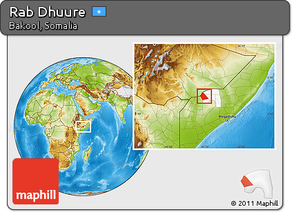 Physical Location Map of Rab Dhuure, highlighted parent region