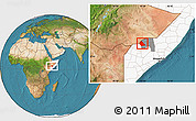 Satellite Location Map of Rab Dhuure, highlighted country, highlighted parent region