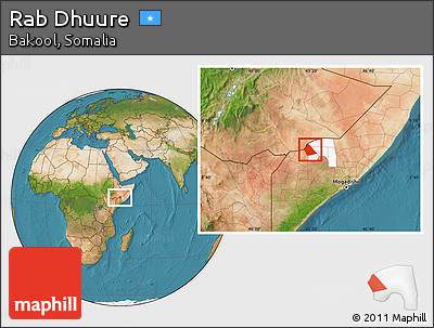 Satellite Location Map of Rab Dhuure, highlighted parent region