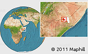Satellite Location Map of Rab Dhuure, highlighted parent region