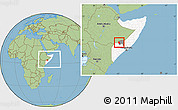 Savanna Style Location Map of Rab Dhuure, highlighted country, highlighted parent region, within the entire country