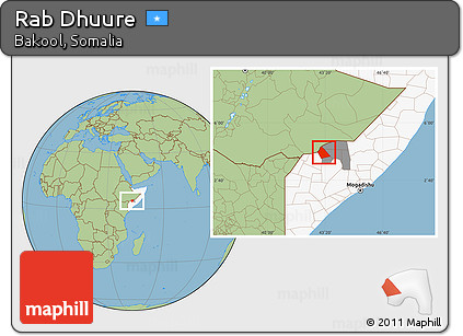 Savanna Style Location Map of Rab Dhuure, highlighted country, highlighted parent region