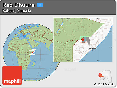 Savanna Style Location Map of Rab Dhuure, highlighted country, highlighted parent region