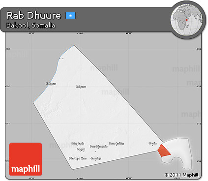 Gray Map of Rab Dhuure, single color outside