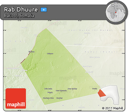 Physical Map of Rab Dhuure, lighten
