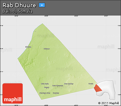 Physical Map of Rab Dhuure, single color outside