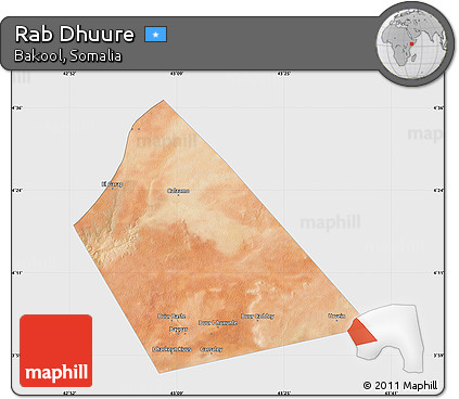 Satellite Map of Rab Dhuure, single color outside