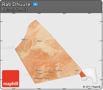 Satellite Map of Rab Dhuure, single color outside