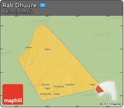 Savanna Style Map of Rab Dhuure, single color outside