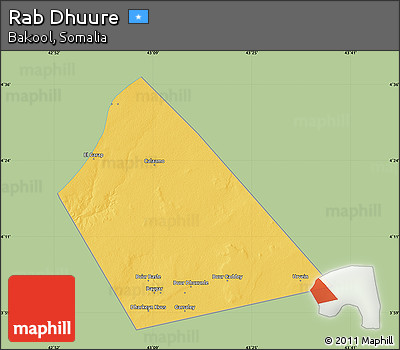 Savanna Style Map of Rab Dhuure, single color outside