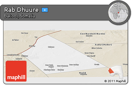 Classic Style Panoramic Map of Rab Dhuure