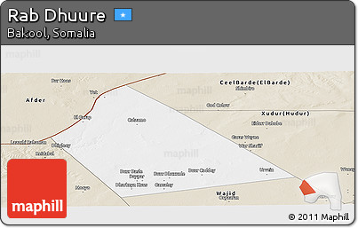 Classic Style Panoramic Map of Rab Dhuure