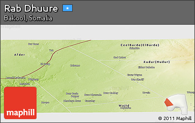 Physical Panoramic Map of Rab Dhuure