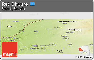 Physical Panoramic Map of Rab Dhuure
