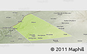 Physical Panoramic Map of Rab Dhuure, semi-desaturated