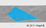 Political Panoramic Map of Rab Dhuure, desaturated