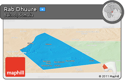Political Panoramic Map of Rab Dhuure, lighten