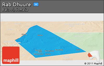 Political Panoramic Map of Rab Dhuure, lighten
