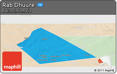Political Panoramic Map of Rab Dhuure, lighten
