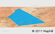 Political Panoramic Map of Rab Dhuure, satellite outside