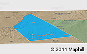 Political Panoramic Map of Rab Dhuure, semi-desaturated