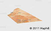 Satellite Panoramic Map of Rab Dhuure, single color outside