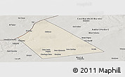 Shaded Relief Panoramic Map of Rab Dhuure, semi-desaturated