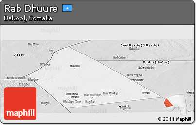 Silver Style Panoramic Map of Rab Dhuure
