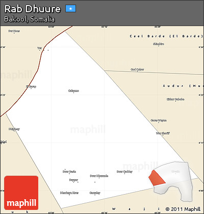 Classic Style Simple Map of Rab Dhuure