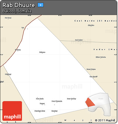 Classic Style Simple Map of Rab Dhuure
